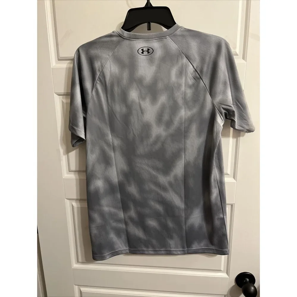 New Boys' Under Armour Tech Big Logo Printed T-Shirt Gray Choose‎ Size YXL